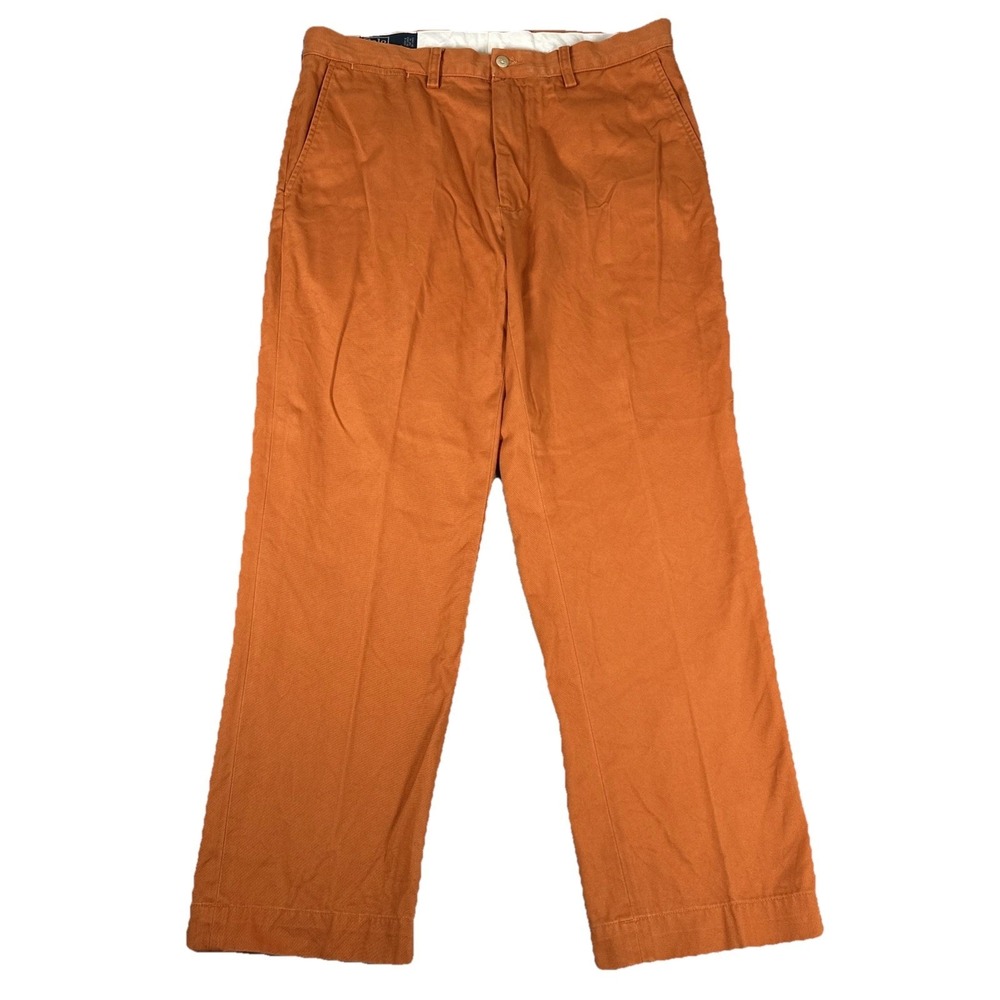 Polo Ralph Lauren Y2K Preston Pant Men's Size 35x30(34x29) Orange Preppy Classic